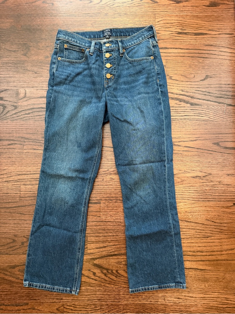 J. Crew Mid-Rise Flare Crop Jeans